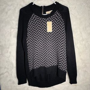 NWT Michael Kors Sweater Size M Black Gunmetal